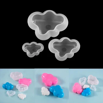 

3D Cloud Shape Chocolate Silicone Mold Mousse Fondant Ice Cube Mould Pudding Candy Soap Candle Molds Baking Cake Decoration Tool