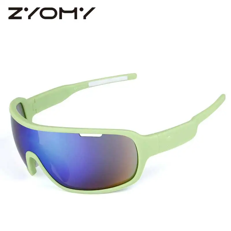 Zyomy Oculos de sol очки для вождения поляризационные цельные спортивные очки фирменный дизайн неустойчивые мужские женские солнцезащитные очки UV400 - Цвет оправы: Зеленый