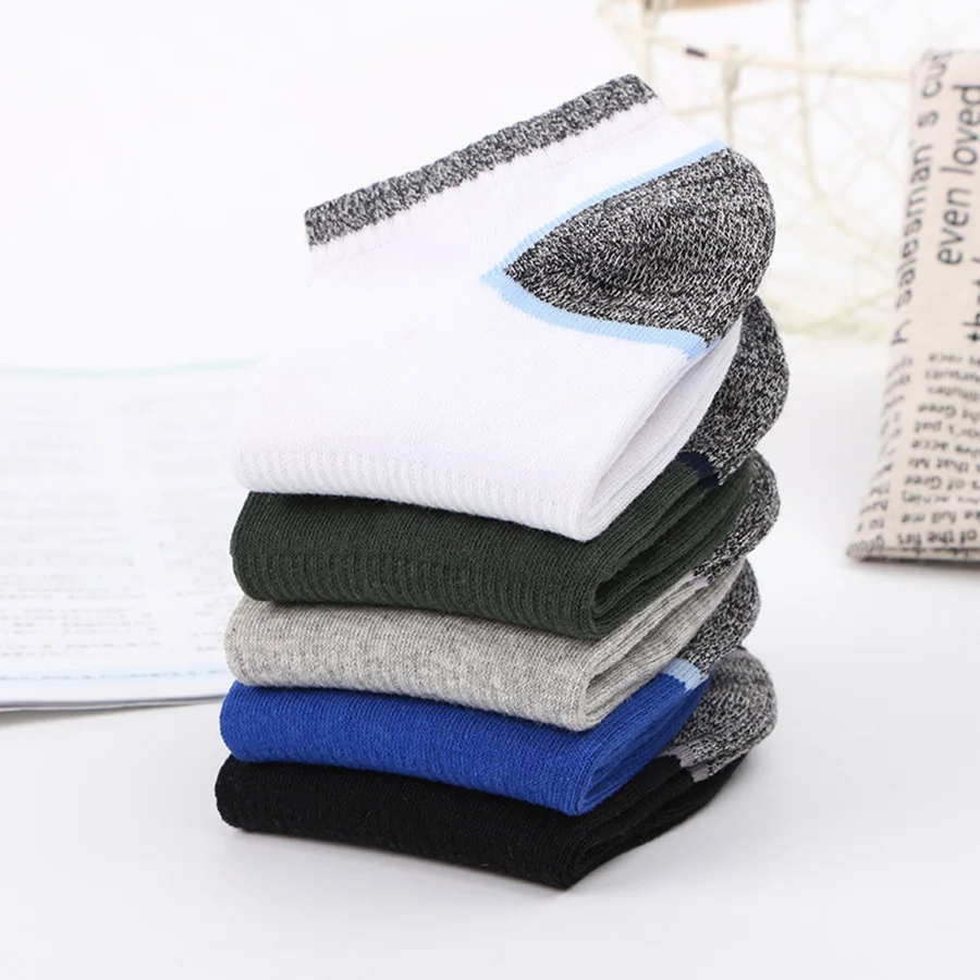 5 Pairs/Lot Sports Socks Men Ankle Japan Korea Style Running Athletic Outdoor Casual Cotton Summer Short Breathable Sock Travel running socks men ankle socks