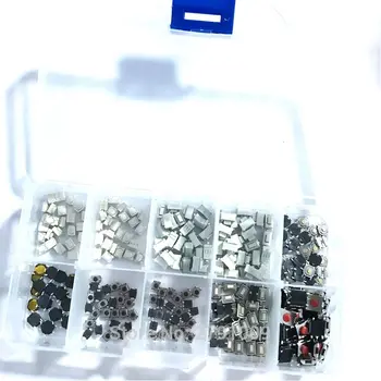 

10 models each 25p=250 pcs Tactile Push Button Switch Micro Switch For Car Remote Control Patch Switch Components Kit 3*4*2.5 mm