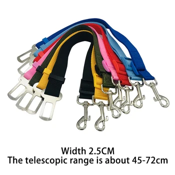 

Travel Clip Harness Pet Supplies for Small Medium Dogs Nylon/ABS/Alloy Lead Leash Adjustable 1Pcs Pure Color Seatbelt