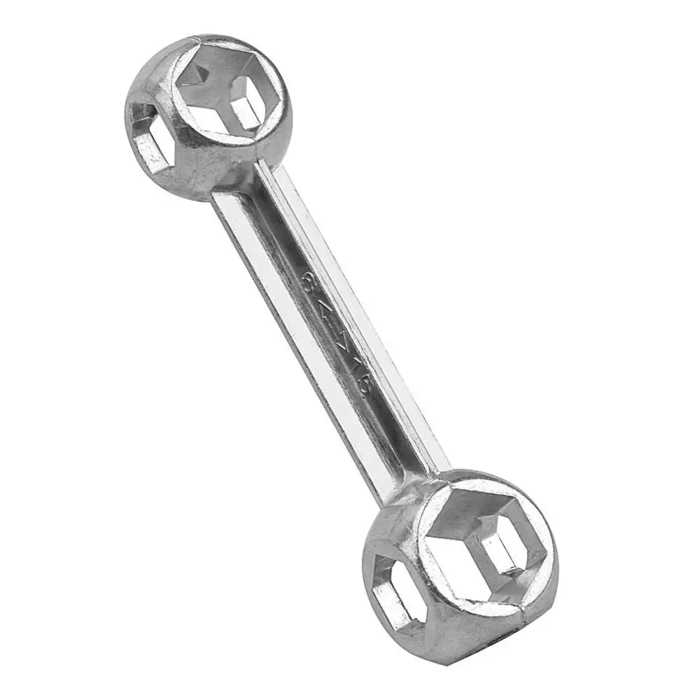 Белый Компактный цинковый сплав Многофункциональный кости Тип шестигранный гаечный ключ инструмент для ремонта велосипедов пористые кости ключ, дюймовый стандарт кости с длинными рукавами - Цвет: Белый