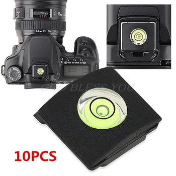 

10PCS Hot Shoe Cover Cap Bubble Spirit Level For Canon Nikon Olympus Pentax Drop Shipping