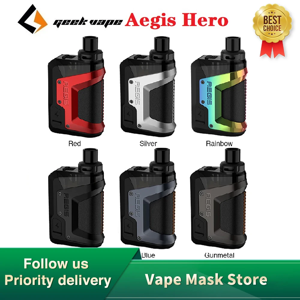 Оригинальный комплект Geekvape Aegis Hero Pod Vape аккумулятор 1200 мАч 45 Вт мод и 4 мл MTL DT Vaping