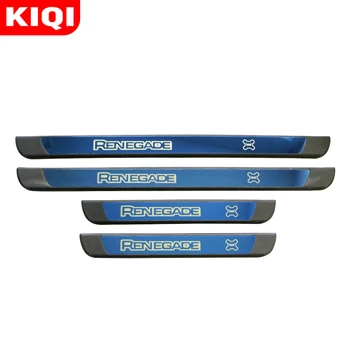 

KIQI Car Door Sill Strip Covers Fit for Jeep Renegade 2014-2020 Stainless Steel Decoration Car Styling Stickers Accessories