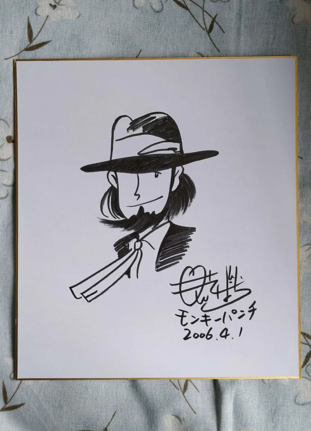 Hand Drawn Monkey Punch Shikishi Card Art Board Autographed 272 242 07d Cards Invitations Aliexpress