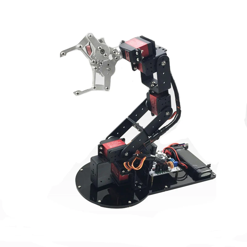 6 DOF механическая рука робота 3D вращающаяся механическая рука полностью металлическая конструкция кронштейн и может использоваться с рулевым редуктором MG996R