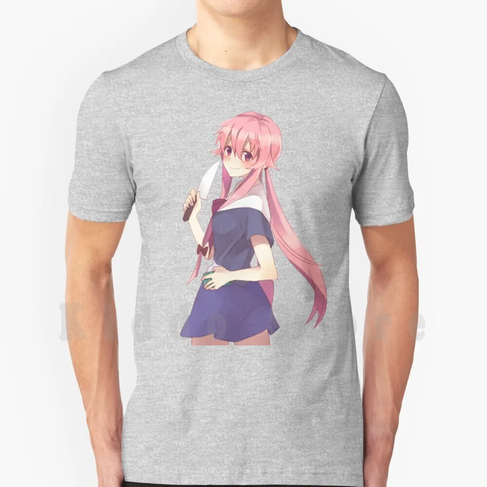 Mirai Nikki-All We Love Yuno T Shirt Fai Da Te Big Size 100% Cotone Mirai Nikki Mirai Niki Mirai Nikki Mirai Mirai Anime Yuno