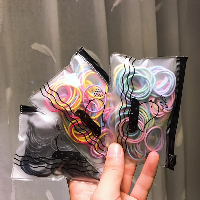 

100Pcs/Bag Baby Small 3cm Elastic Hair Bands Solid Hair Accessories for Girls Candy Color Headbands Kids Headdress Cute Hair Gum