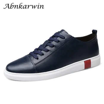 

Genuine Leather Casual Black Flat Low Sneakers Red Bottom Men Shoes Fashion Skater Shoes Streetwear Sneaker Luxury Brand Autumn