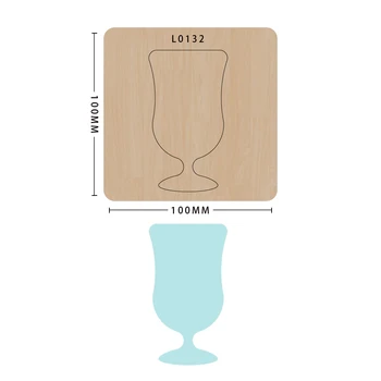 

Glass cup knife mold wood die cutting die decoration, model L0132, suitable for common die cutting machines on the market