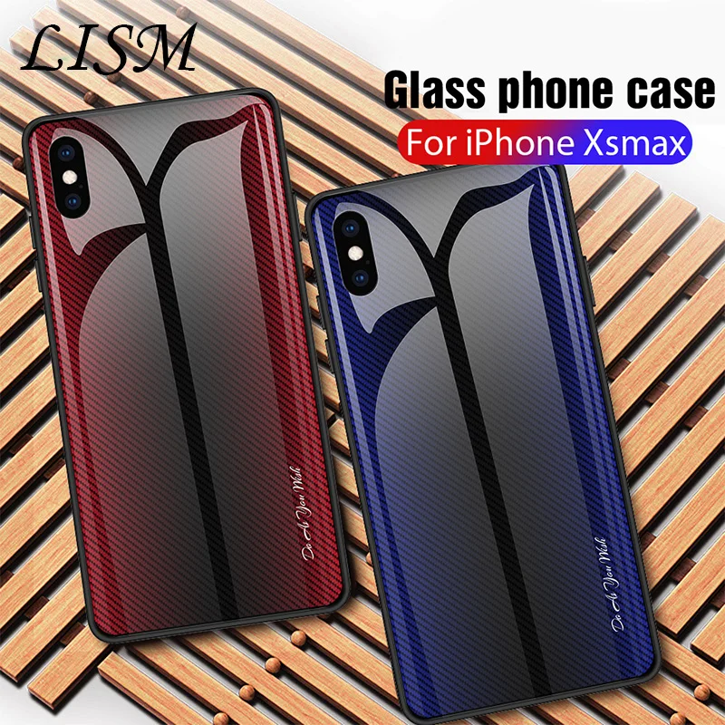 

Texture Glass cell phone Case for iphone 11ProMax 7Plus tpu and glass case for iPhone8 X XR XSMax case cover with Smooth handle