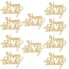 10 Uds Gittler Topper para tarta de feliz cumpleaños Sparkle Bling decoración señal Topper para tarta de feliz cumpleaños chica cumpleaños postre Decoración ► Foto 1/6