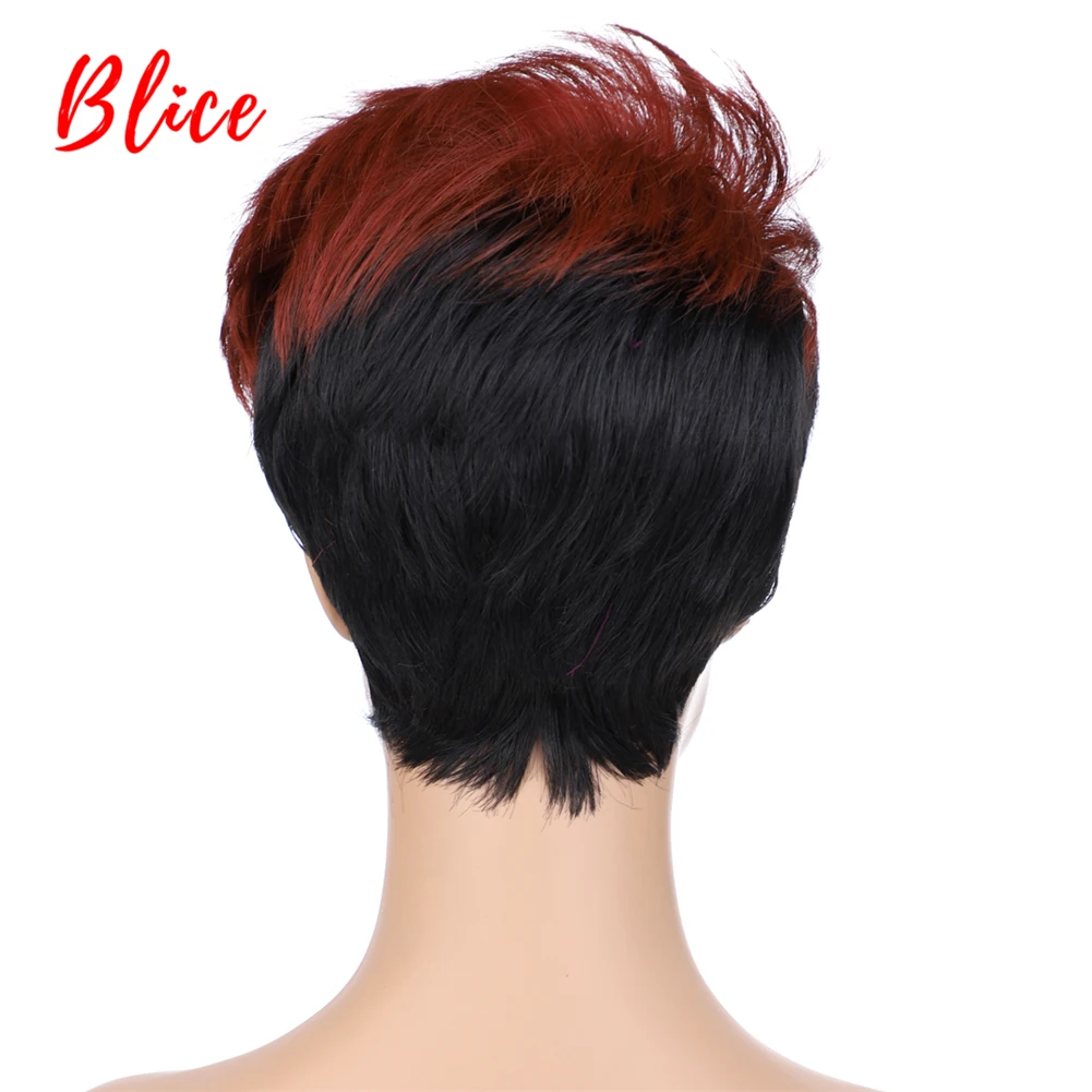 Blice синтетические волосы смешанные цвета парики короткие натуральные волнистые для черных женщин термостойкий парик с канекалоном 1B/ошибка