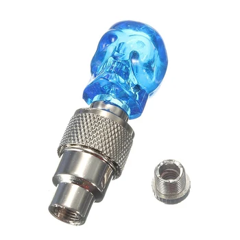 

New 2X Valve Cap Wheel Tire LED Light Lamp for Motorcycle Bicycle Car, Blue