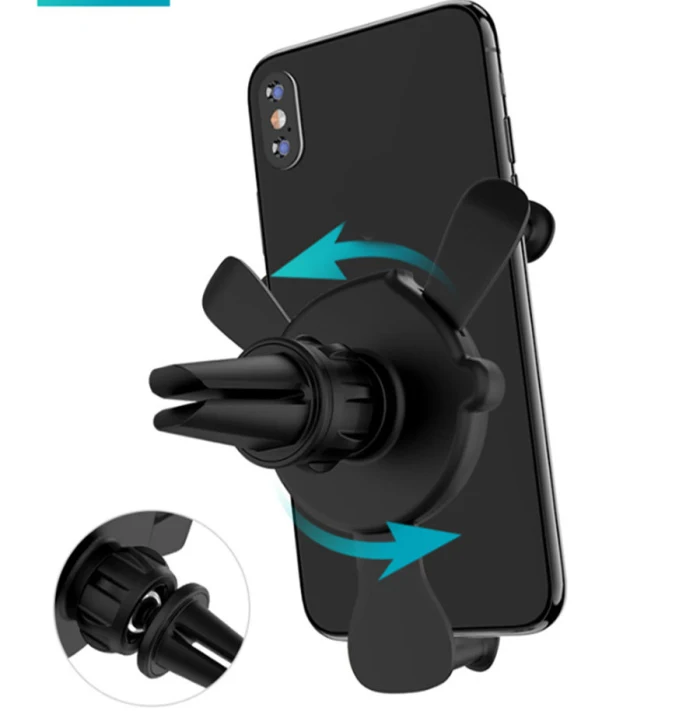 Автомобильный держатель для телефона Gravity Phone Mount для автомобильных вентиляционных отверстий с мультипликационным поворотом на все градусов навигационный кронштейн NC99