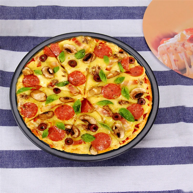 6-7-8-10-inch-Non-stick-Pizza-Pan-Plate-Dish-Tray-Mold-Bakeware-Baking-Tool