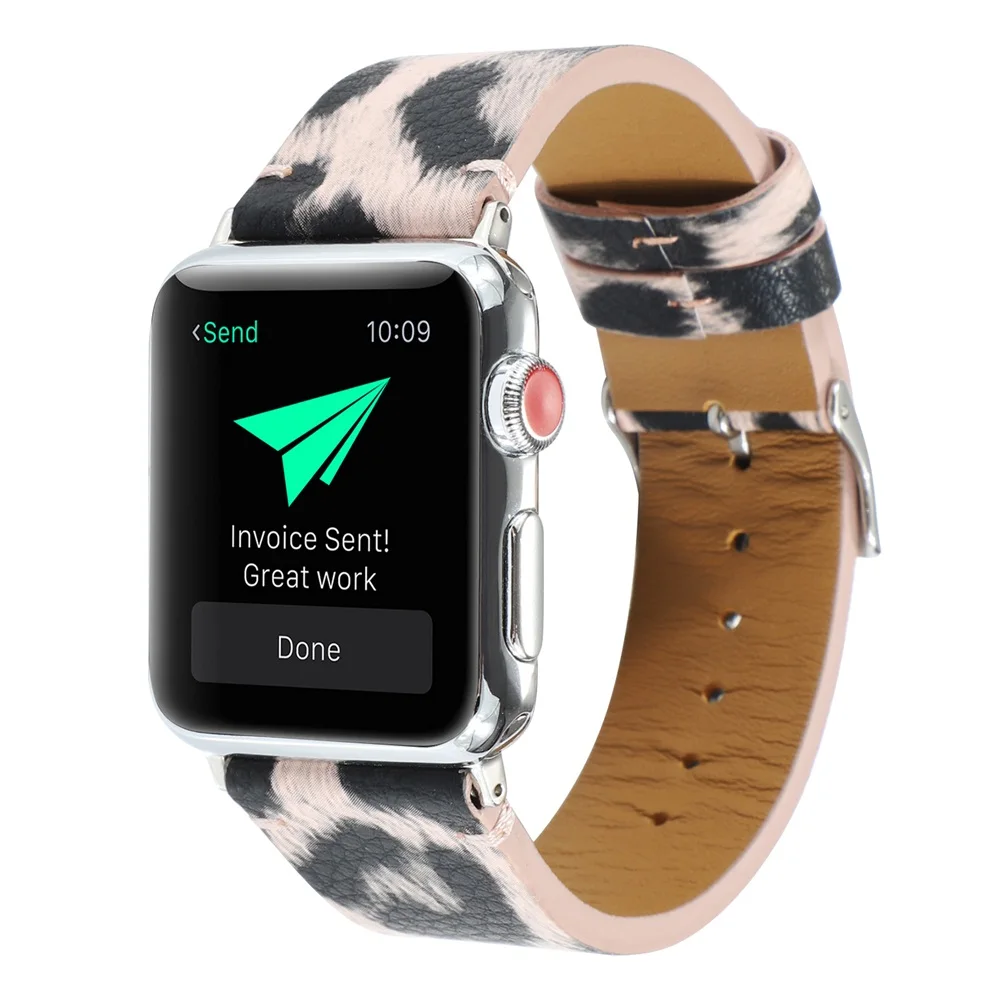 printed leopard strap Suitable for Apple Watch series 5 4 44mm 40mm iwatch 3 2 1 5
