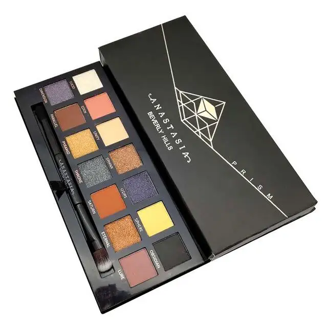 Anastasia Beverly Hills Косметика Призма тени для век Палитра ABH Shimmer матовая красота Макияж Тени для век палитры с кистью