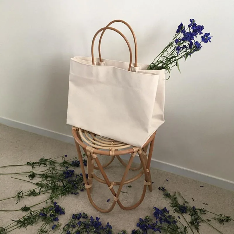 

Large bag female new large capacity wild Korean minimalist single shoulder large canvas female bag