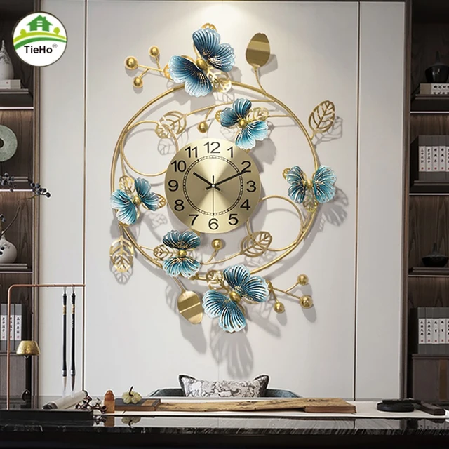  Reloj de pared, relojes de salón decoración moderna