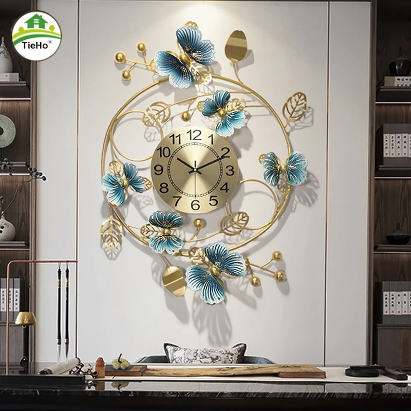 Dekorasi Tahun Baru Modern Desain Modern Jam Dinding Ruang Tamu 2022 Tahun Baru Dekorasi Dinding 3D Jam Tangan Gantung Jam Kreatif Jam Dinding Logam Emas|Wall Clocks| - AliExpress
