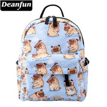 Deanfun Mini Backpacks For Girls Printing Cute Pug Waterproof Small Bags For Women Shopping Bag For Teenage Girls MNSB-5