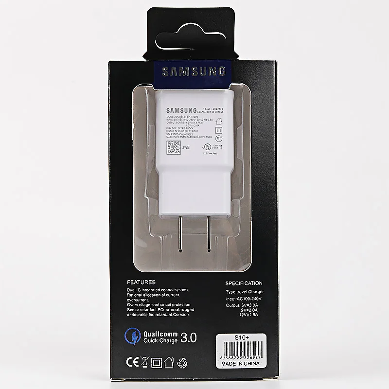 powerbank quick charge 3.0 Samsung S10 S9 S8 Plus Fast Charger Power Adapter 9V 1.67A Quick Charge Type C Cable For Galaxy A70 A50 A30 S A31 A51 Note 7 8 9 12 v usb Chargers