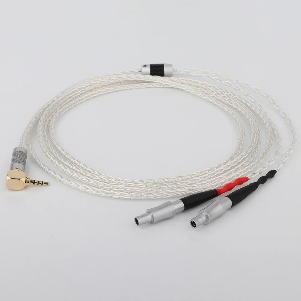 Hi-End Pure Silver Cuffie Cavo Auricolare Spina Angolata 2.5Mm Per Hd800 Hd800S Hd820S Hd820 Acustica Puzzle