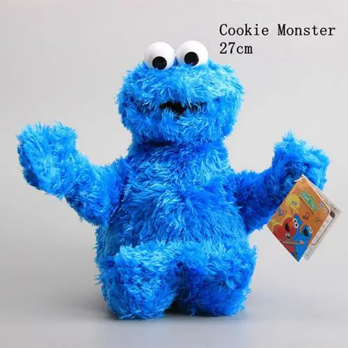 Cookie Monster Мягкая Улица Сезам плюшевая игрушка кукла Элмо Монстр большая птица Зои Берт Детский Рождественский подарок - Цвет: Cookie Monster