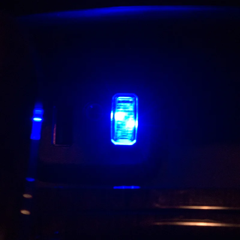 Автомобильный мини USB светодиодный светильник для интерьера, 2 шт., декоративный Ночной светильник, автомобильная декоративная лампа для автомобиля