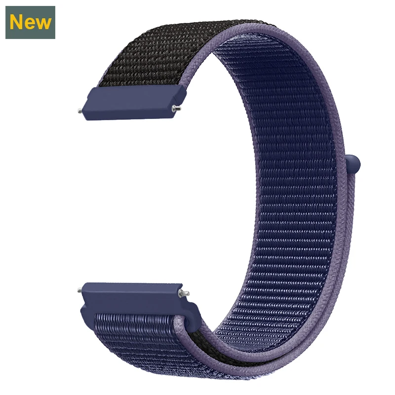 Midnight Blue 2 Ремешок для Xiaomi Huami Amazfit GTS, Смарт-часы, тканый нейлоновый браслет-петля для Amazfit GTR 42 мм/Bip lite, ремешок для часов 20 мм - Цвет ремешка: Midnight Blue 2