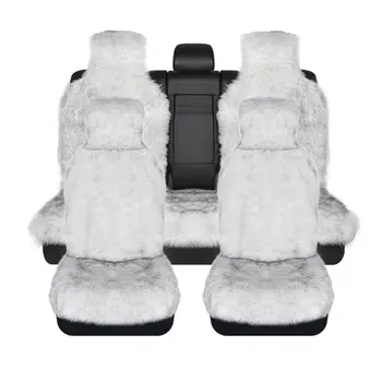 

1set long-wool seat covers faux fur car seat covers universal size for all types of seats for renault logan for dacia duster