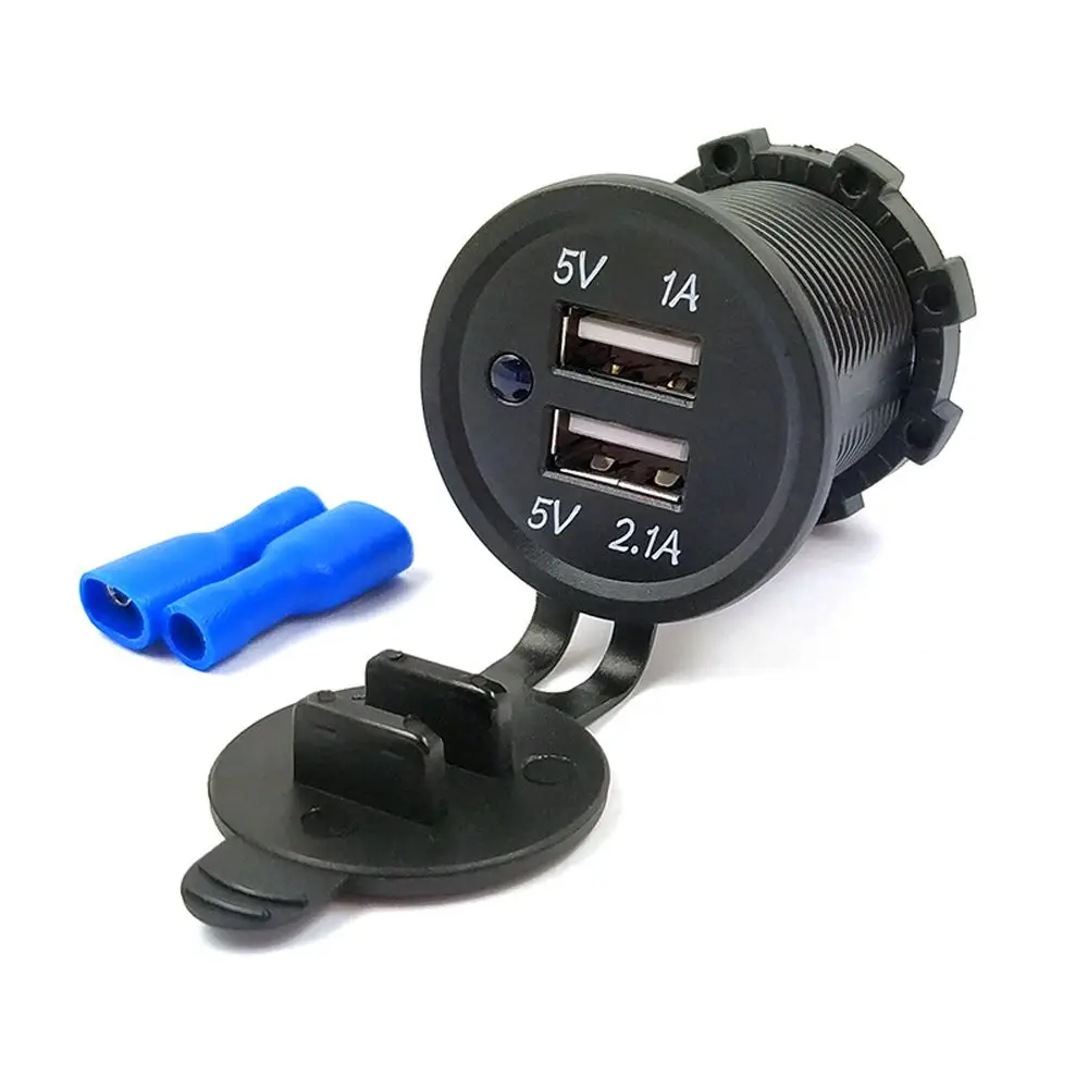 12В 24В автомобильное USB зарядное устройство для мотоцикла авто грузовик лодка