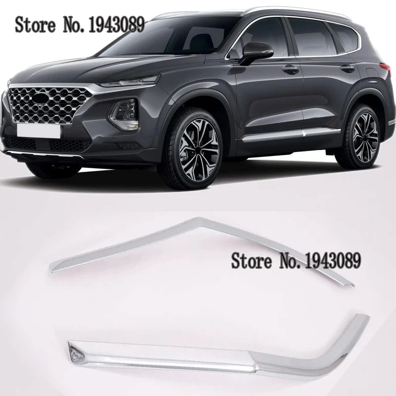 Для hyundai Santa Fe 2019 2020 ABS хромированная лампа для фары заднего света крышка наклейка
