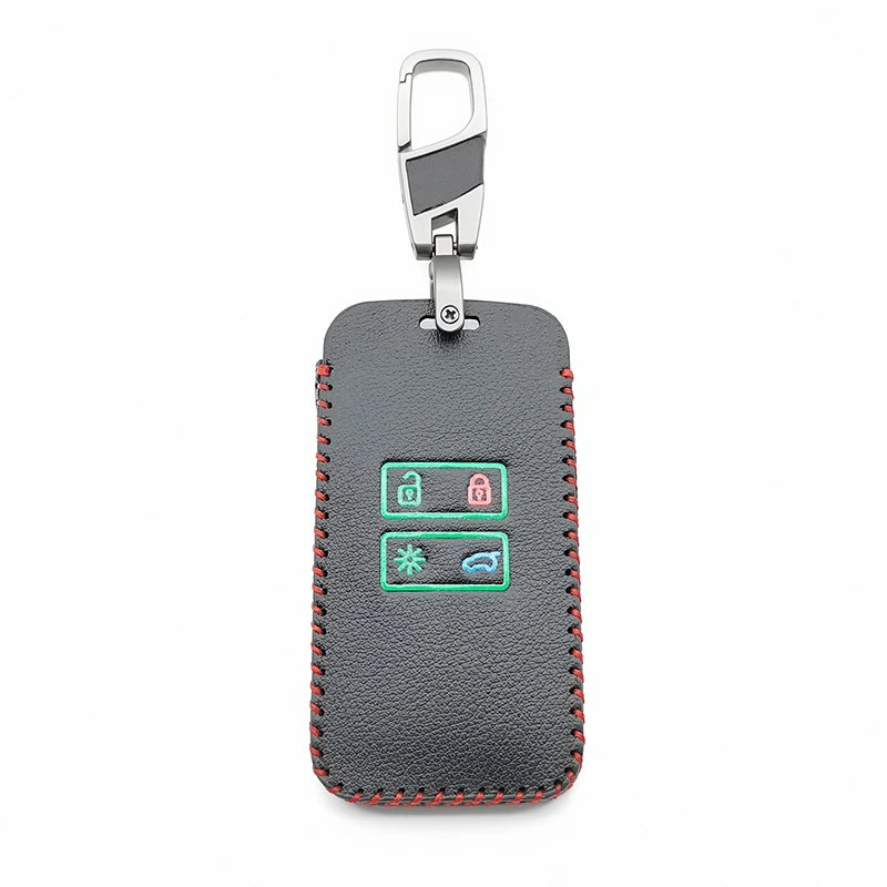 

Luminous Key Case Fob Cover Holder for Renault Talisman Captur Card Koleos Clio Espace Megane Scenic 4 2016-2018 Remote Keyless