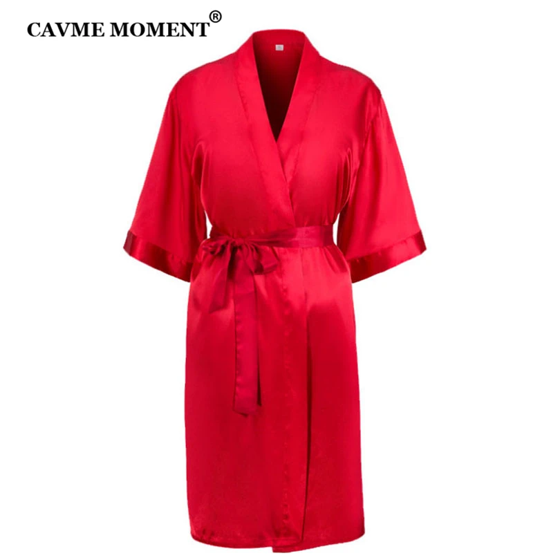 

CAVME Custom Robe Women's Kimono Satin Robes Wedding Bride Bridesmaid Robes Gift Kimono Femme Summer Sleepwear Floral Bathrobe