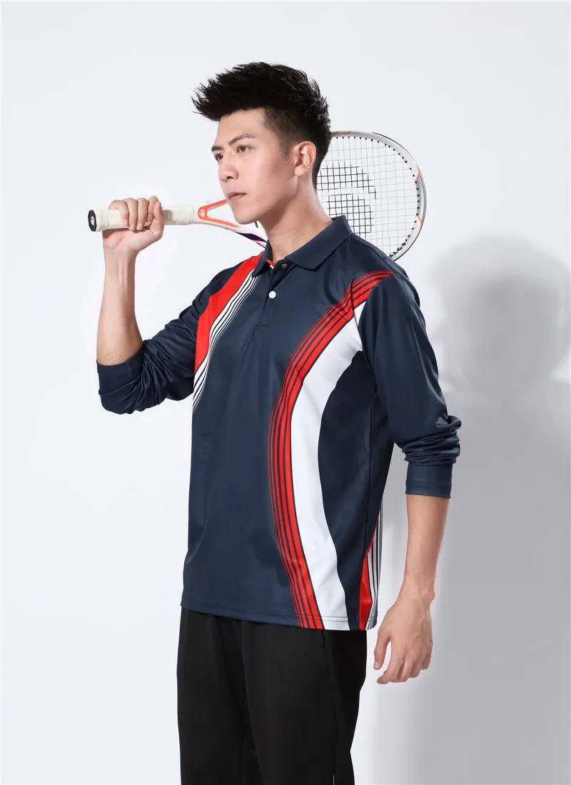 HOWE AO новая рубашка для бадминтона с длинными рукавами Мужская/Женская, осенняя зимняя спортивная одежда на заказ быстросохнущие рубашки для настольного тенниса