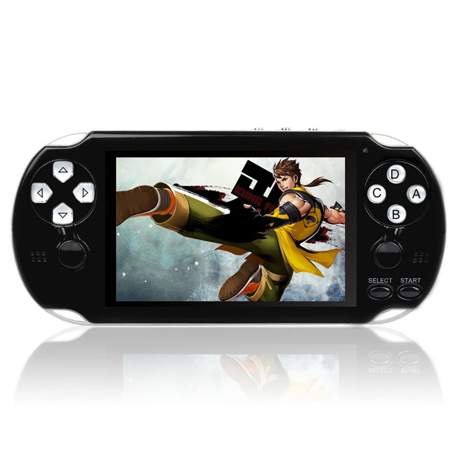 Новинка 16GB PAP II plus 4," Портативный игровой плеер 64 бит PAP Gameta PMP psp встроенный 3000 MP4 MP5 видео игровые приставки - Цвет: black