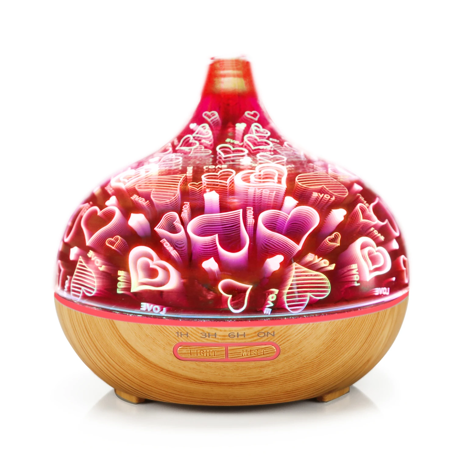 

400ml Aroma Essential Oil Diffuser Ultrasonic Air Humidifier with Wood Grain electric LED Lights aroma diffuser for home
