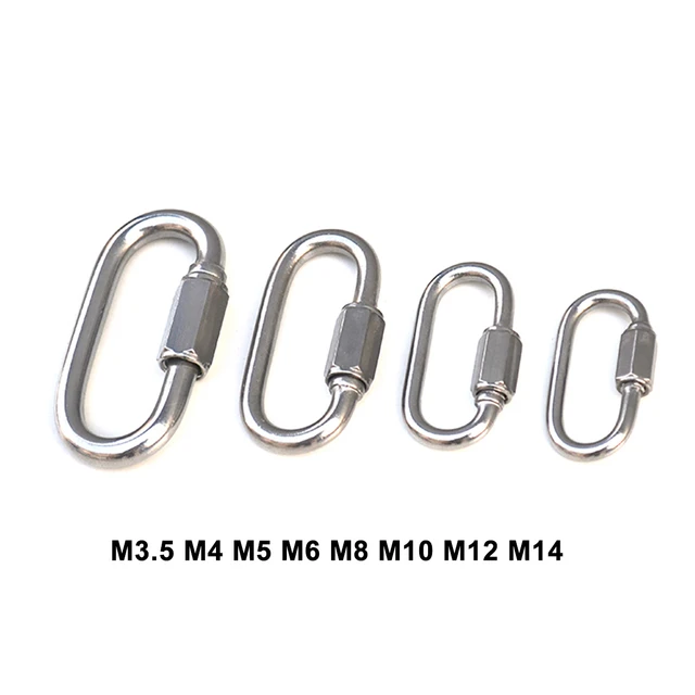 M3.5 - M14 304 316 Stainless Steel Oval Quick Links Safety Snap