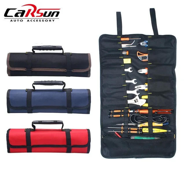 

Oxford Canvas Chisel Roll Car Repair Tools Storage Bag Organizer Waterproof Portable Diagnostic Tools Auto Organizer with Handle
