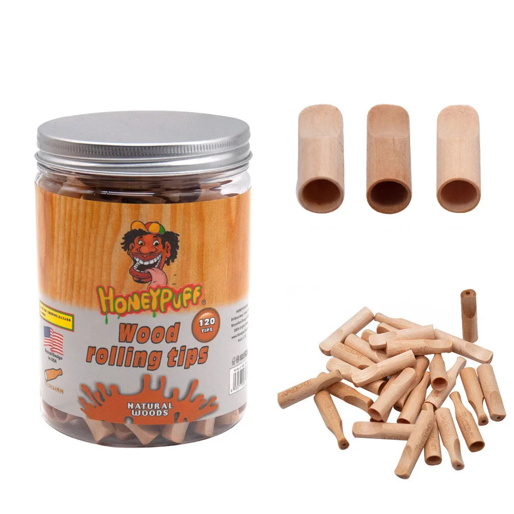 HONEYPUFF дровяные кончики рта с ароматом натурального дерева курительный деревянный кончик фильтра для рта сигарета предварительно свернутый конусный держатель табачная трубка