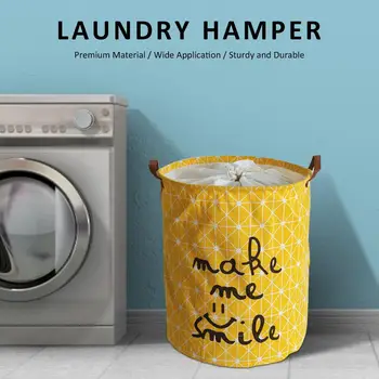 

Dustproof Laundry Hamper Bucket Foldable Clothes Organizer Toy Storage for Dormitory Home #SW