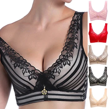 

2020 Mastectomy Bra Pocket Bra 90C For Silicone Breast Prosthesis Breast Cancer Women Artificial Boobs Front Zipper