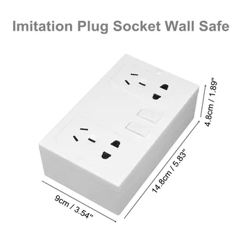 

New Double Plug Socket Anti-theft Fake Secret Wall Plug Socket Security Safe Money Jewel Box Hides Valuables Storage Case