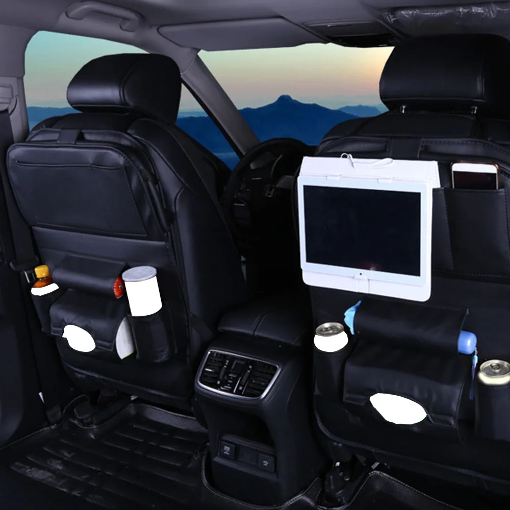

Car Back Seat Storage Bag Water Bottle Magazine Food Phone Automobile Organizer Cars Backseat Multi-Pocket Holder