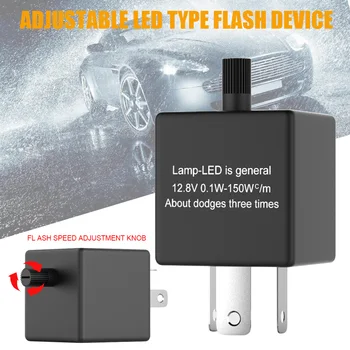 

Moto 12V Universal Turn Signal Controller Flasher Lights Flashing Regulator LED Lighting Flasher Direction Adjusting Controller