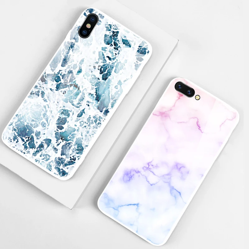 Роскошный чехол для телефона из закаленного стекла iPhone 11 Pro Max X XS XR 8 7 6 6S Plus