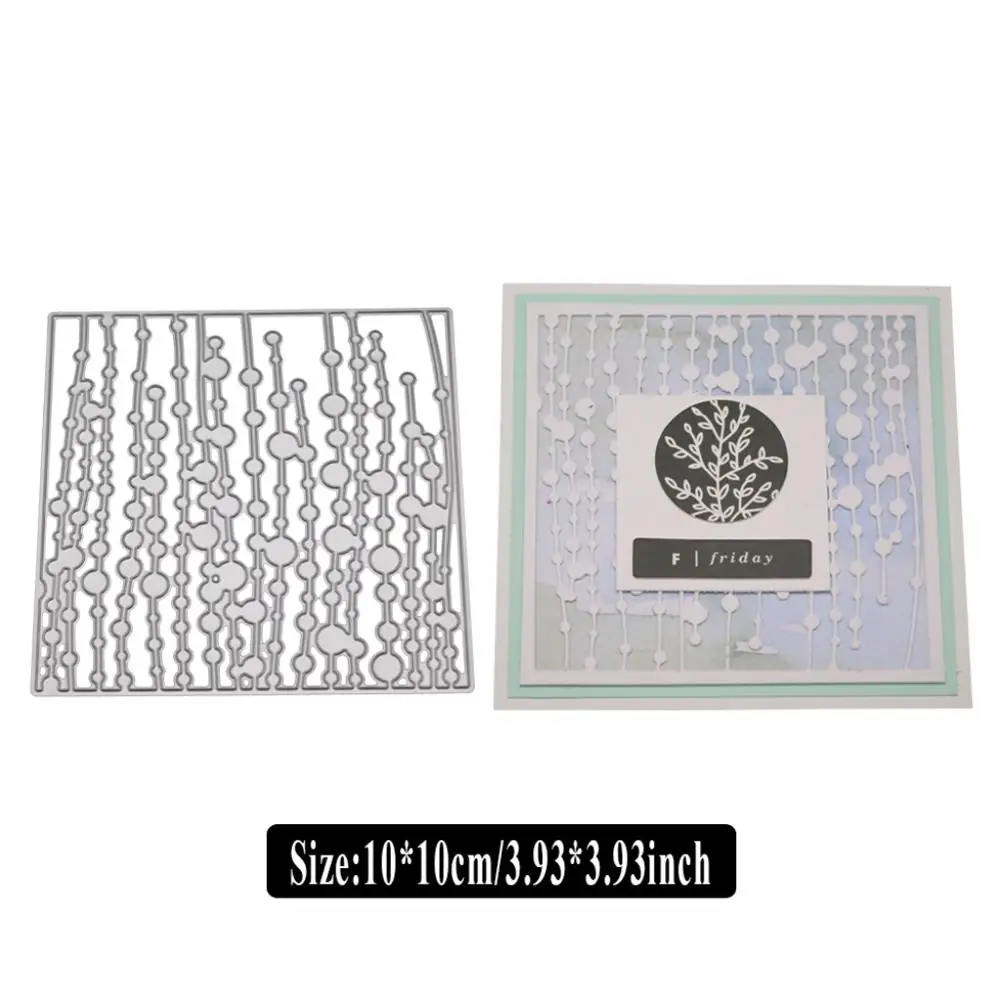 

Leaves Background Cutting Dies for Card Making, URYKE Die Cuts Stencil Metal Pattern Template for DIY Embossing Scrapbooking